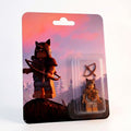 RUST Wolf Headress Primitive Mini Figure - Hardback Collectible