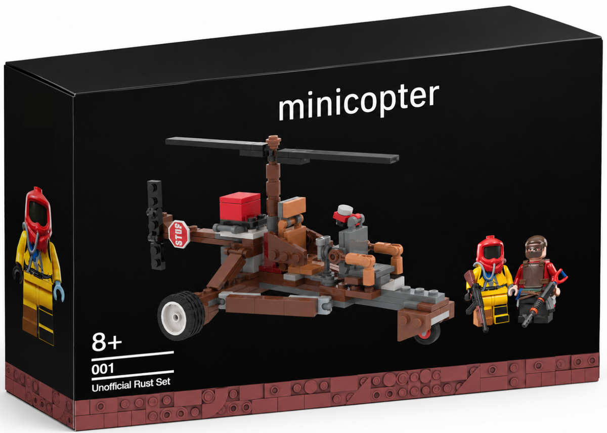 RUST Minicopter Set w/ 2 Mini Figures