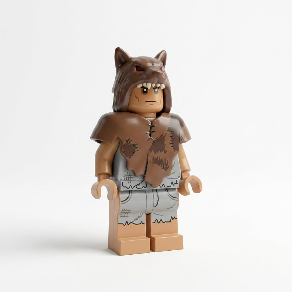 RUST Wolf Headress Primitive Mini Figure - Hardback Collectible