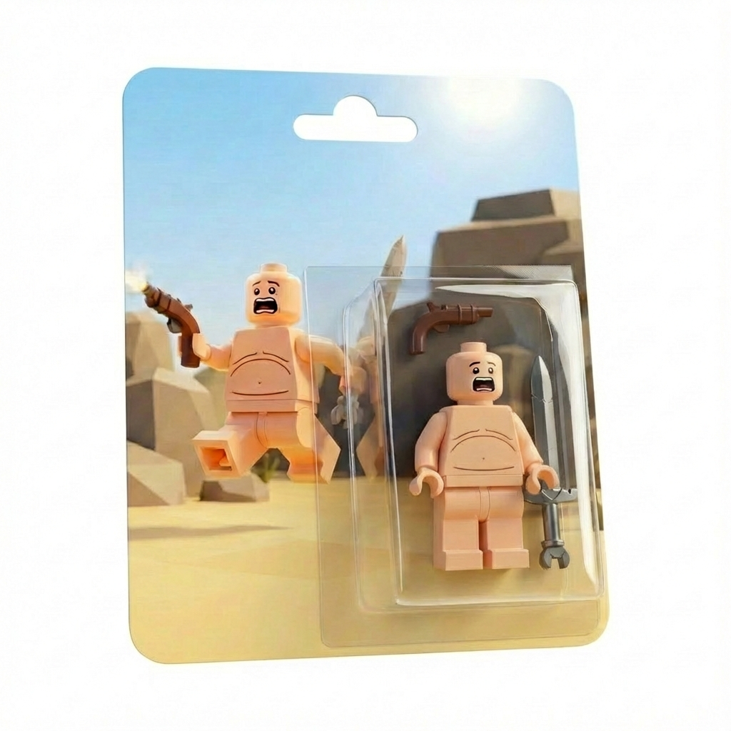 RUST Naked Fresh Spawn Lego Mini Figure - Hardback Collectible